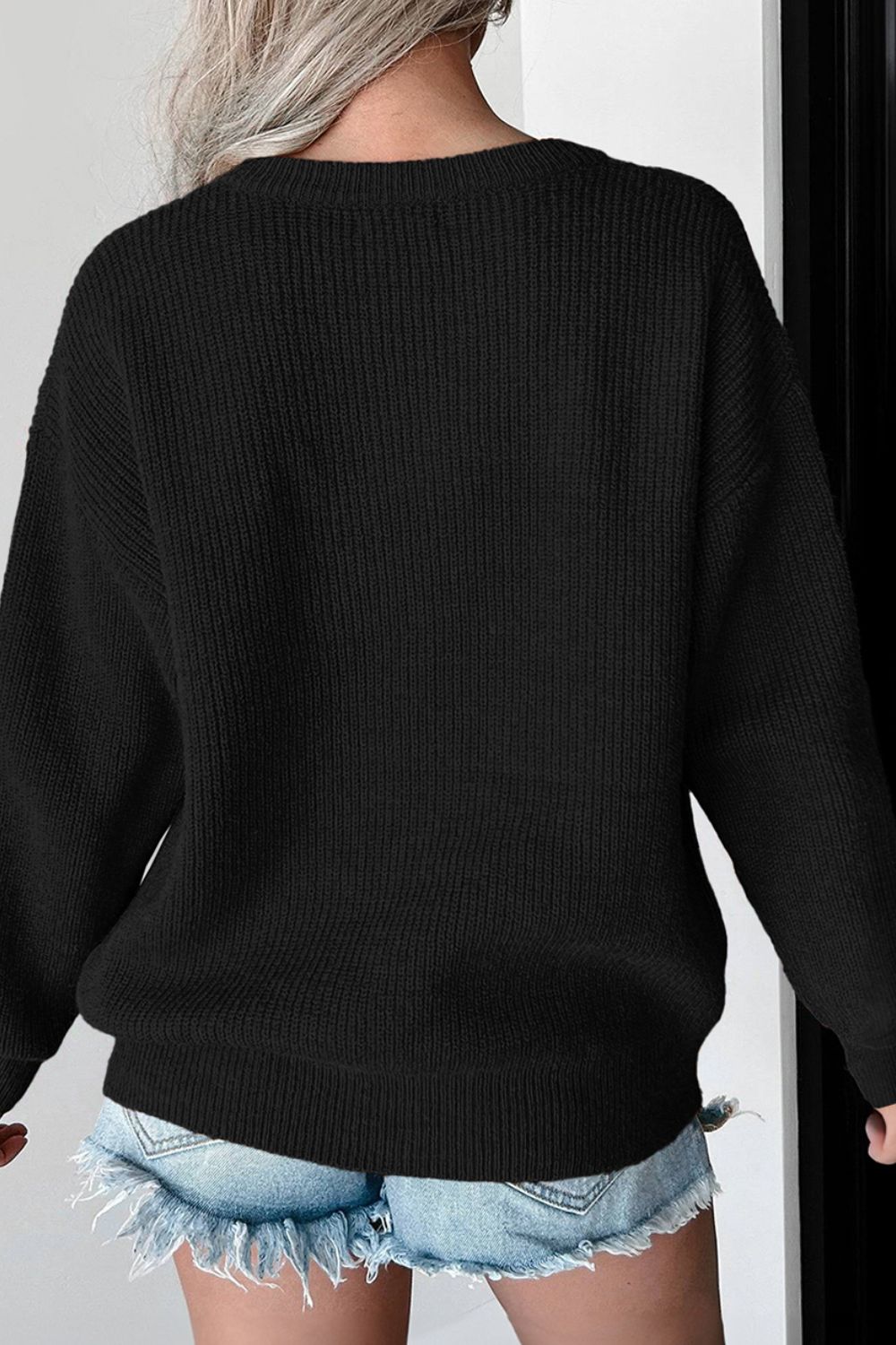 HELLO PUMPKIN Round Neck Long Sleeve Sweater - Damned Threads